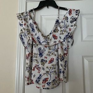 Forever 21 Cold Shoulder Floral tank top